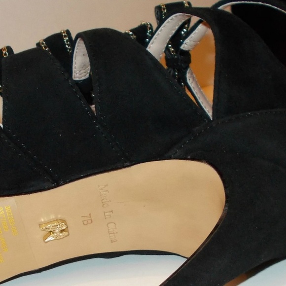 VS COLIN STUART Black Suede Gladiator Sz 7 - Picture 5 of 7